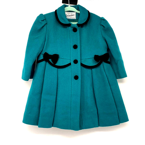Rothschild Other - Vintage Rothschild Made in USA Wool Winter Coat Jade Girls Sz 3T